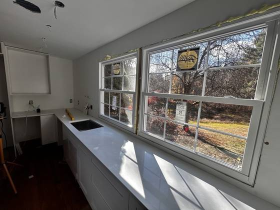 Stone counters installed